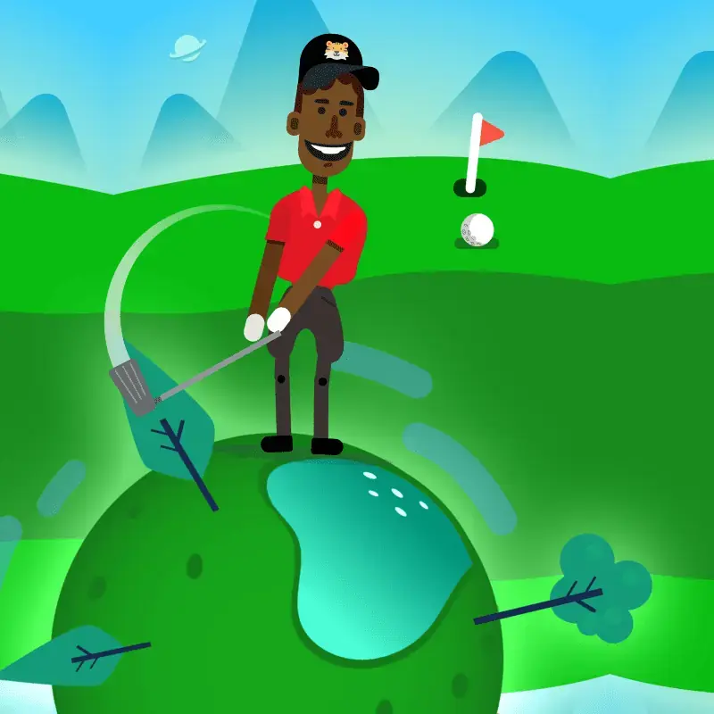 Golf Orbit Unblocked - Golf ball launching sky-high with massive distance bounces and space reach, physics one-shot golf fun, play free online no download