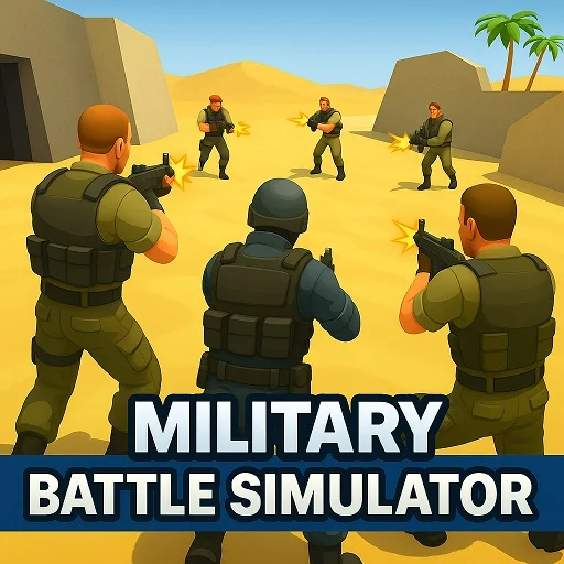 Military Battle Simulator Unblocked - Tanks and infantry clashing in modern battlefield with explosions, play free online no download