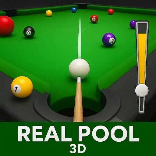 Real Pool 3D Unblocked - Realistic 3D billiards table with perfect cue shot and balls, play free online no download